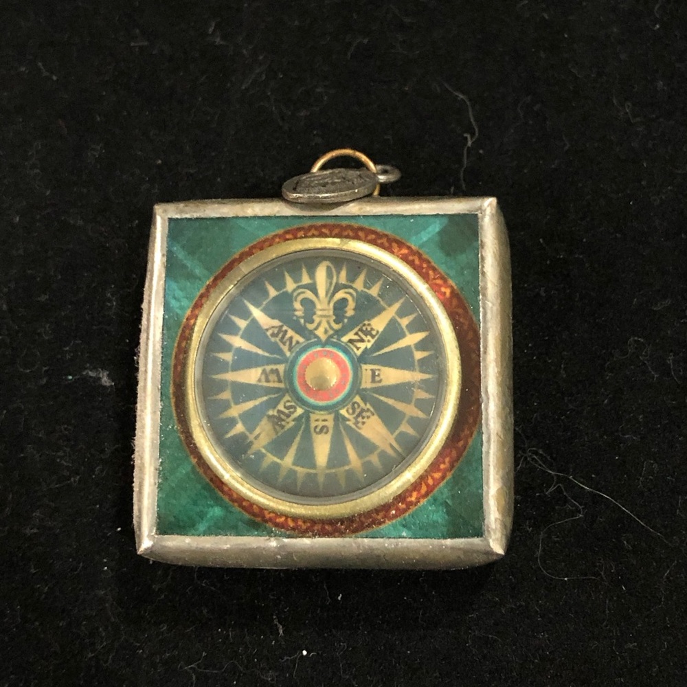 Beautiful turquoise compass charm
